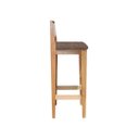 Ver imagem 5 de Kit 6 Banquetas Estofada em Linho Encosto Palhinha Bruna:mel com Linho Marrom