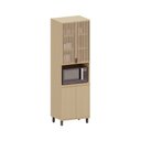 Ver imagem 1 de Paneleiro 100% MDF 4 Portas com Espaço para Micro-ondas 70cm Aura Luciane Móveis