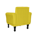 Ver imagem 3 de Poltrona Decorativa Pés Luis VX Para Recepção Classic Suede Amarelo - LM DECOR