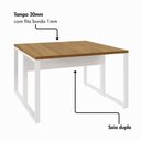 Ver imagem 6 de Plataforma de Trabalho 1,20 m X 1,20 m 2 Lugares Pés Metal 100% MDF F5 Office Cor:Freijó com