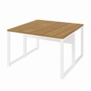 Ver imagem 2 de Plataforma de Trabalho 1,20 m X 1,20 m 2 Lugares Pés Metal 100% MDF F5 Office Cor:Freijó com