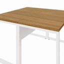 Ver imagem 4 de Plataforma de Trabalho 1,20 m X 1,20 m 2 Lugares Pés Metal 100% MDF F5 Office Cor:Freijó com