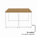 Ver imagem 5 de Plataforma de Trabalho 1,20 m X 1,20 m 2 Lugares Pés Metal 100% MDF F5 Office Cor:Freijó com