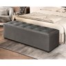 Recamier Baú Milão 150 Cm Para Cama Casal Cor Cinza - 1