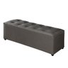 Recamier Baú Milão 150 Cm Para Cama Casal Cor Cinza - 4