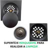 Ralo Click Inteligente Inox Preto Fosco Piso 10x10 Cm Luxo:preto Fosco - 2