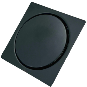 Ralo Click Inteligente Inox Preto Fosco Piso 10x10 Cm Luxo:preto Fosco