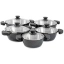 Ver imagem 2 de Jogo de Panelas 5 Peças Gulê Alumínio Grafite Tampa Vidro