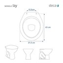 Ver imagem 3 de Assento Sanitário Soft Close Izy Creme para Vaso Deca com Ferragem Dourada