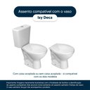 Ver imagem 4 de Assento Sanitário Soft Close Izy Creme para Vaso Deca com Ferragem Dourada