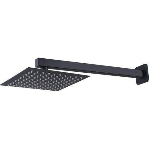 Ducha Articulada Quadrada Inox C- Tubo Longo 9212505 Preta Pevilon