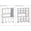 Ver imagem 4 de Armário de Cozinha Compacta 8 Portas e 1 Gaveta 161cm Dacar Freijó-vanilla - Pallazio