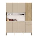 Ver imagem 1 de Armário de Cozinha Compacta 8 Portas e 1 Gaveta 161cm Dacar Freijó-vanilla - Pallazio
