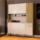 Ver imagem 3 de Armário de Cozinha Compacta 8 Portas e 1 Gaveta 161cm Dacar Freijó-vanilla - Pallazio