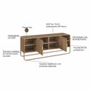 Ver imagem 6 de Rack Orgânico 150cm 2 Portas Pé Metal Luna Móvel na Caixa