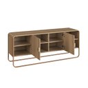 Ver imagem 5 de Rack Orgânico 150cm 2 Portas Pé Metal Luna Móvel na Caixa