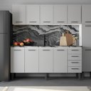 Ver imagem 2 de Gabinete para Cozinha Aço Juno 1,92m Cinza para Pia de 2,00m - P101226 - Cozimax Gabinete Aço Juno C