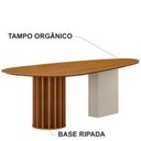 Ver imagem 4 de Mesa de Jantar Belle 1,80x1,00m Orgânica Cinamomo Off-white com Kit 4 Cadeiras para Mesa de Jantar B