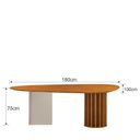 Ver imagem 5 de Mesa de Jantar Belle 1,80x1,00m Orgânica Cinamomo Off-white com Kit 4 Cadeiras para Mesa de Jantar B