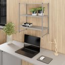 Ver imagem 1 de Nicho Aéreo Industrial 63cm X 66cm 3 Prateleiras F5 Office Cor:cinza