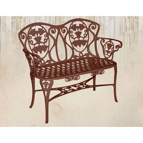 Banco Namoradeira de Jardim Viena Malbec 2 Lugares Área Externa Aluminio