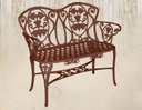 Ver imagem 1 de Banco Namoradeira de Jardim Viena Malbec 2 Lugares Área Externa Aluminio