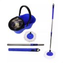 Ver imagem 2 de Balde Mop Giratório Esfregão C/ Alça Cesto Inox Limpeza Azul