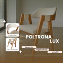 Ver imagem 6 de Poltrona/Cadeira Lux Madeira Tecido em Linho Marfim Qualidade