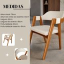 Ver imagem 5 de Poltrona/Cadeira Lux Madeira Tecido em Linho Marfim Qualidade
