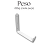 Suporte de Parede Decorativo Tipo U Multiuso Aço Resistente Gancho Moderno Mangueira Escada - 5