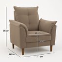 Ver imagem 2 de Poltrona Amamentação com Puff Confortável Moderna para Quarto Infantil Suede Terracota
