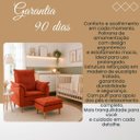 Ver imagem 5 de Poltrona Amamentação com Puff Confortável Moderna para Quarto Infantil Suede Terracota