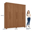 Ver imagem 3 de Guarda Roupa Casal Toledo 6 Portas com Cômoda Havana Jatobá - Santos Andirá