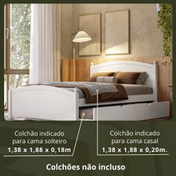 Bicama Casal de Madeira Maciça Woodstore com Cama Auxiliar - 4