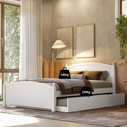 Bicama Casal de Madeira Maciça Woodstore com Cama Auxiliar - 3