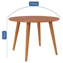 Ver imagem 3 de Mesa Redonda Dani Tampo em Mdf 110cm Madeira/cinamomo - 100% Mdf