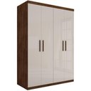Ver imagem 2 de Guarda Roupa Casal Aster 4 Portas de Bater 3 Gavetas MDP Malbec-Off White Framar
