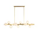 Ver imagem 1 de Lustre Esfera Barra Dourada 113cm - Smart Norte