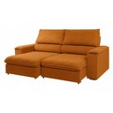 Ver imagem 4 de Sofá Konrad Retrátil Reclinável Mônaco 2,10 Metros Bouclê Terracota