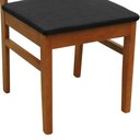 Ver mais imagens de Kit 2 Cadeiras Madeira Maciça Lyon Encosto Telinha Amêndoa Assento Estofado Linho Preto Textura