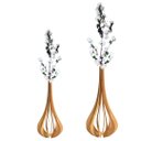 Ver imagem 1 de Vaso de Chão Decorativo Grande Mdf Ibiza:mdf Cru/kit com 2 - 90x42cm e 60x30cm