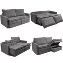 Ver mais imagens de Sofá sem Caixa Retrátil Baú 1,80m Cama Inbox Marselha Suede Velusoft Cinza