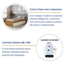 Ver imagem 6 de Cama de Solteiro com 2 Gavetas MDF Aurora Yescasa Marrom/Carvalho Hanover