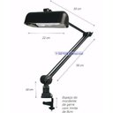 Ver imagem 3 de Luminária Articulada com Garra 387 Preta Ilutec Preto