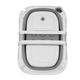 Banheira Bebe Plástica Dobrável Cinza com Termômetro Galzerano - 2 Banheira Bebe Plástica Dobrável Cinza com Termômetro Galzerano - 2