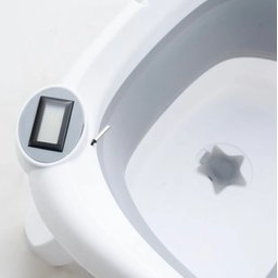 Banheira Bebe Plástica Dobrável Cinza com Termômetro Galzerano - 3 Banheira Bebe Plástica Dobrável Cinza com Termômetro Galzerano - 3