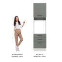 Ver imagem 5 de Torre Quente Madesa Agata 60 cm 1 Porta 3 Gavetas Branco/Cinza Cor:Branco/Cinza
