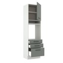 Ver imagem 4 de Torre Quente Madesa Agata 60 cm 1 Porta 3 Gavetas Branco/Cinza Cor:Branco/Cinza