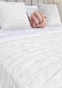 Ver imagem 1 de Peseira Drapeada Line Dupla Face em Veludo Cama King Cor:Branco
