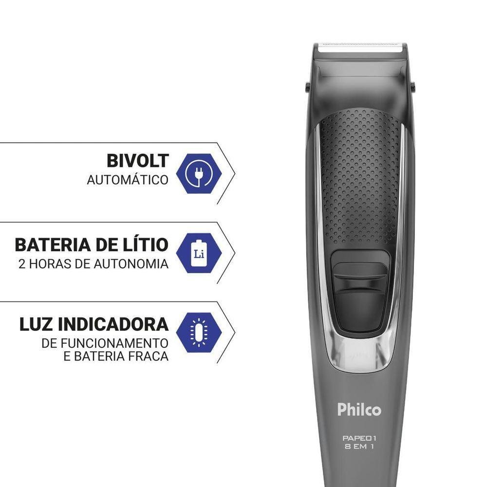 Aparador de Pelos 8 Acessórios Philco bivolt Pape01 - 6